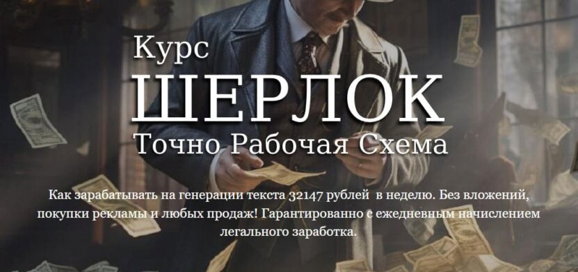Шерлок — точно рабочая схема. Без вложений и партнерок. Обзор Шерлок — точно рабочая схема. Без вложений и партнерок. Обзор